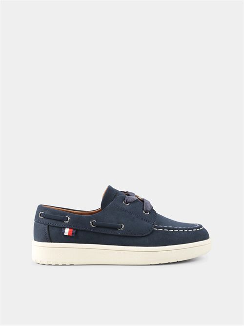 Sneakers blu stile barca con dettaglio iconico TOMMY HILFIGER | 33853BLU